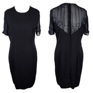 Vintage Halmode Petites Dress Sheer Back 12 Petite